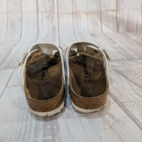 Birkenstock Gizeh White Patent Leather Thong Sandals - Women's Size 41 - Picture 6 of 7